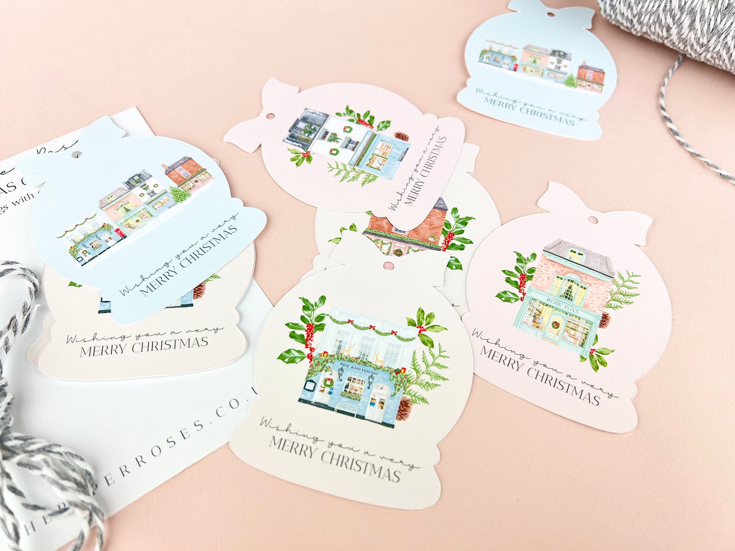 Christmas Shops Gift Tag Set