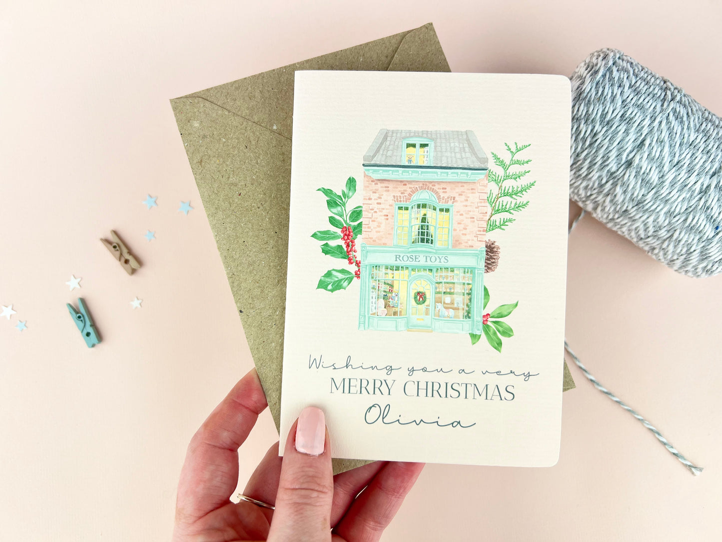 Christmas Toy Shop Personalised Card