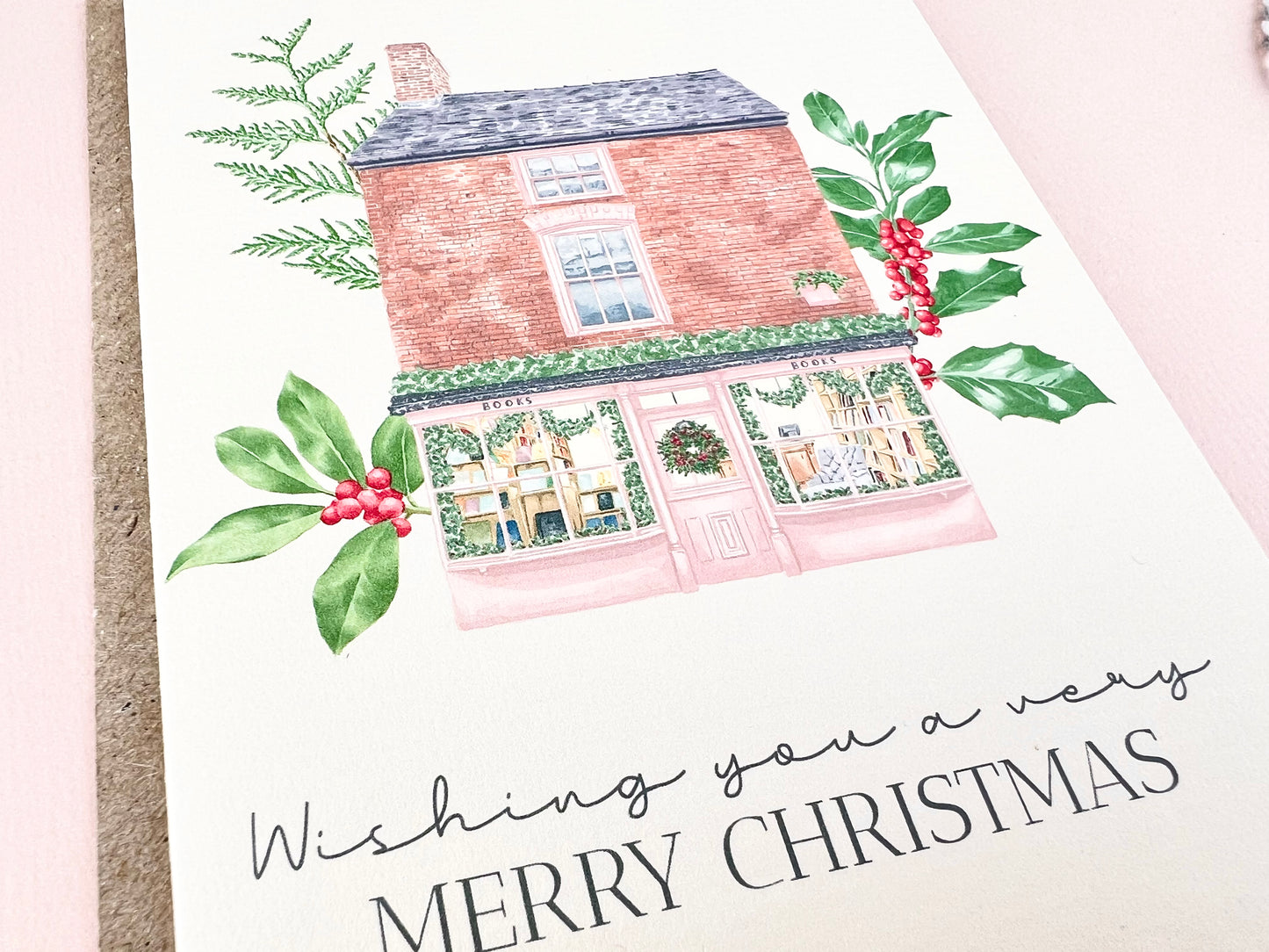 Christmas Book Shop Personalised Card