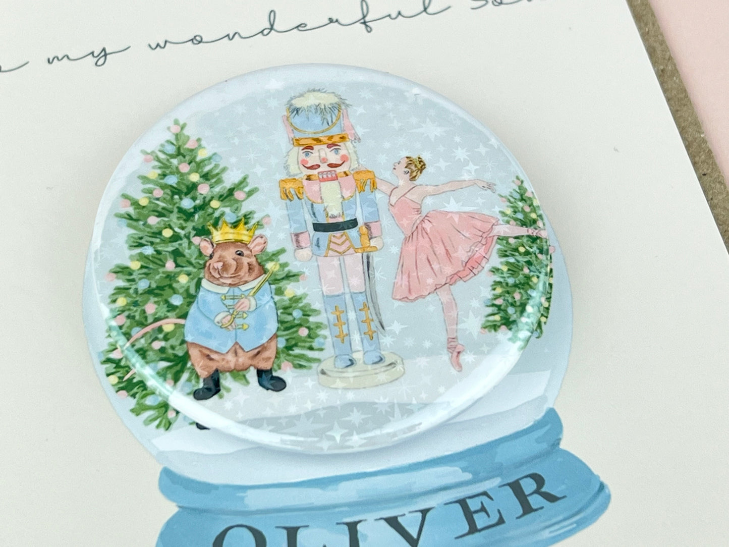 Nutcracker Badge Card Personalised