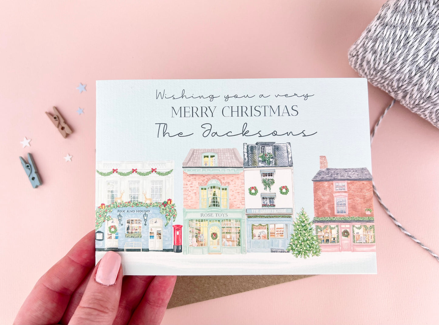 Personalised Street Christmas Card