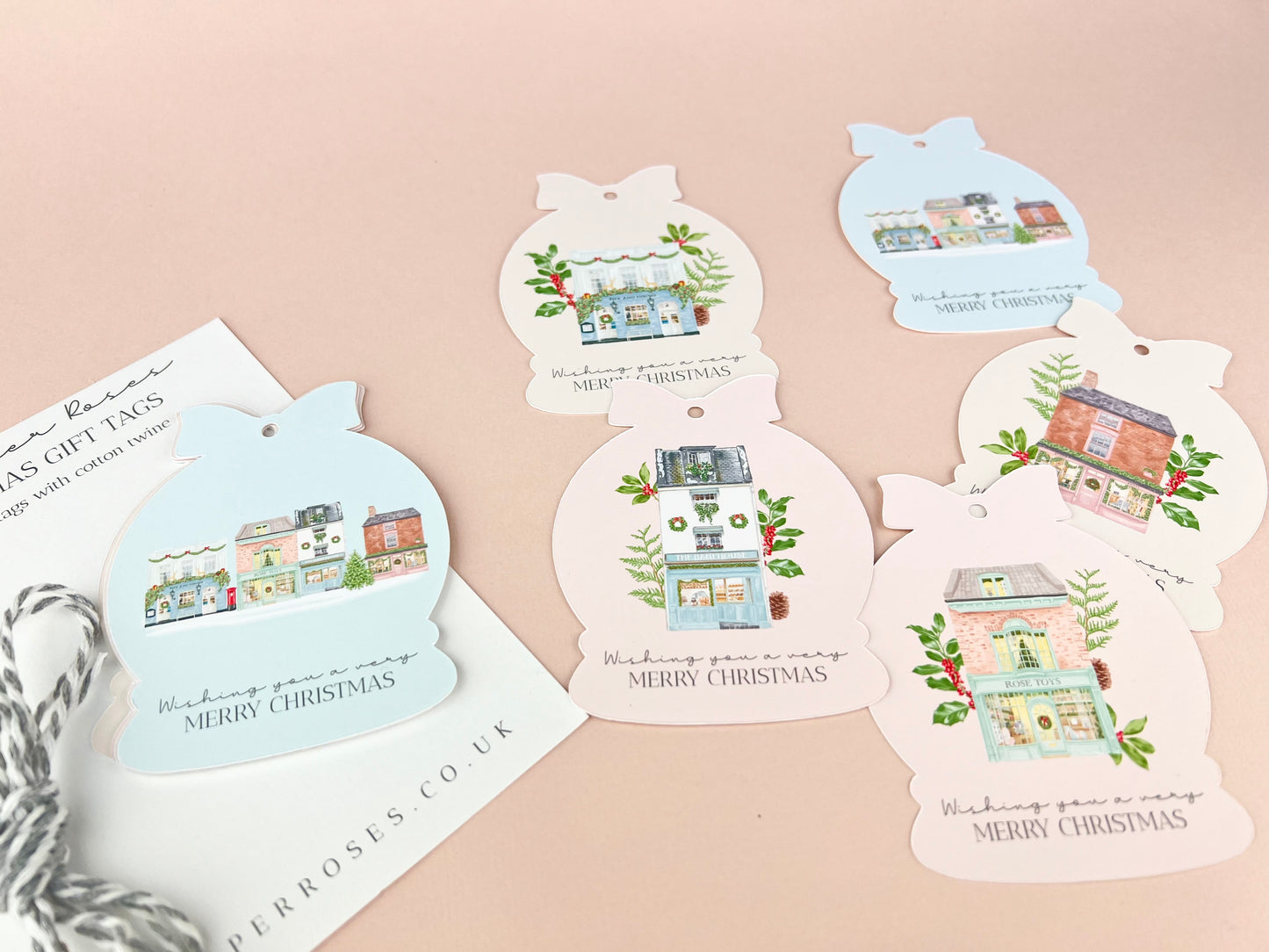 Christmas Shops Gift Tag Set