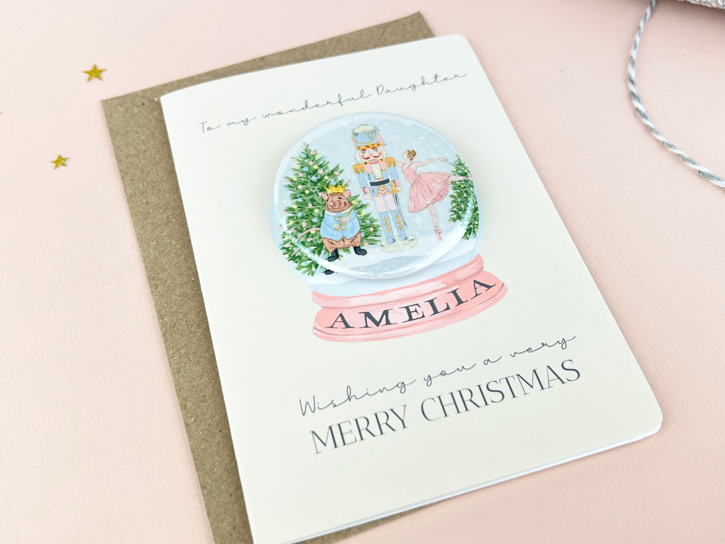 Nutcracker Badge Card Personalised