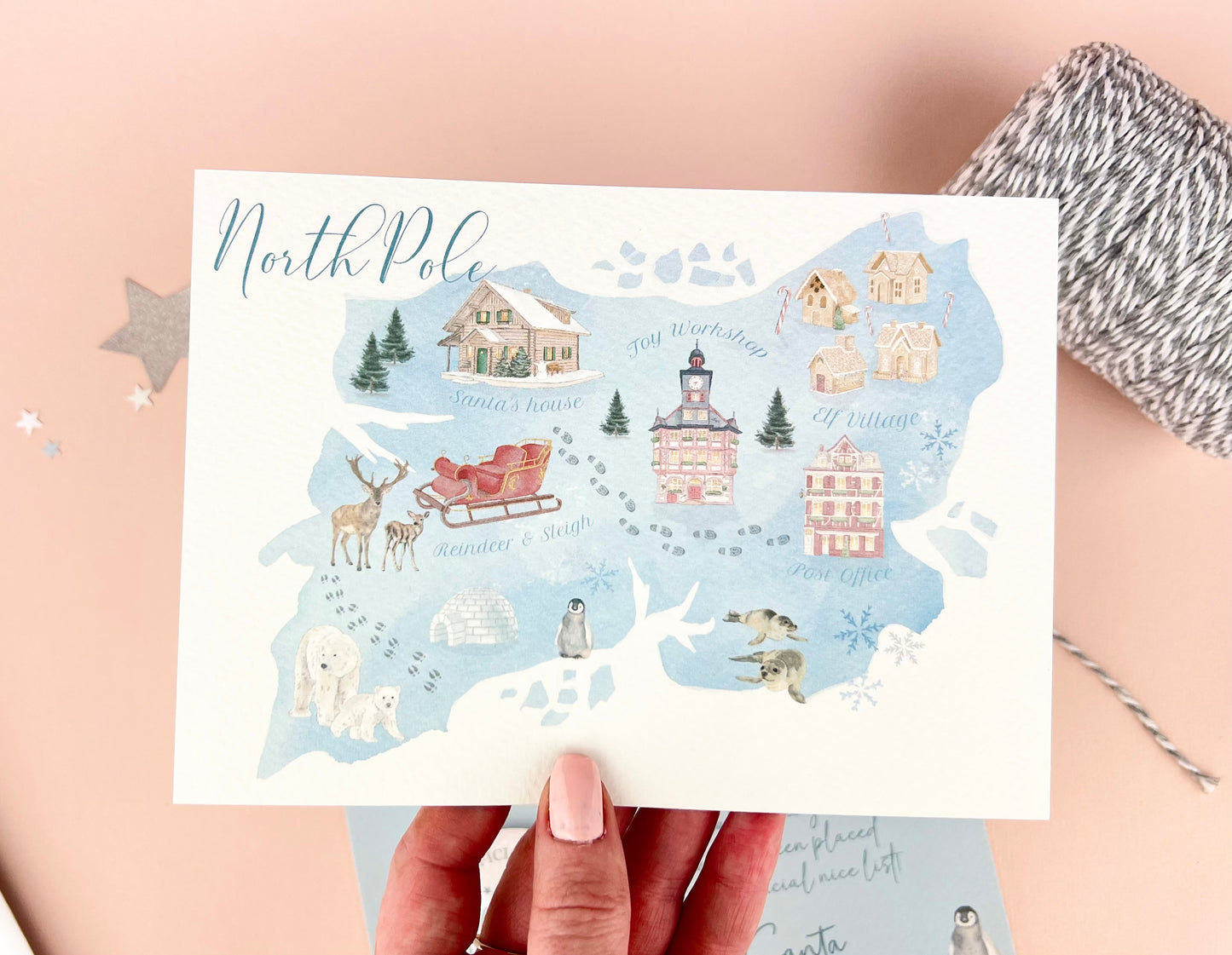 Nice List Badge Postcard Personalised