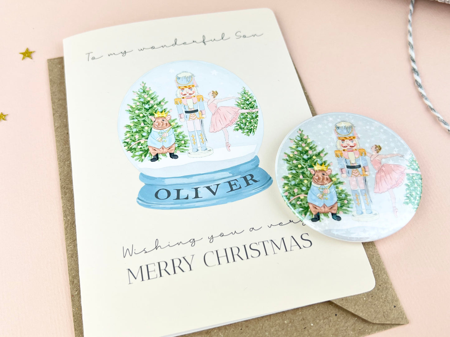 Nutcracker Badge Card Personalised