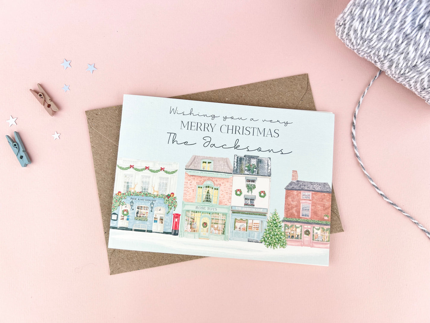 Personalised Street Christmas Card