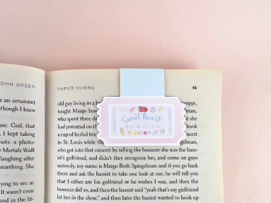 Sweets Book Club Ticket Magnetic Bookmark