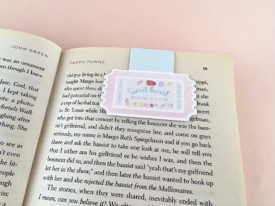 Sweets Book Club Ticket Magnetic Bookmark