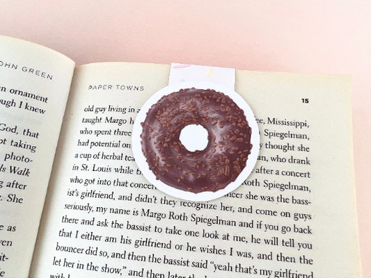 Chocolate Donut Magnetic Bookmark
