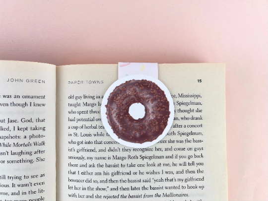 Chocolate Donut Magnetic Bookmark