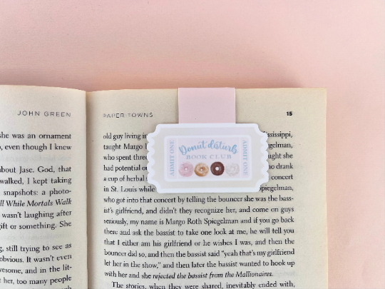 Donut Disturb Ticket Magnetic Bookmark