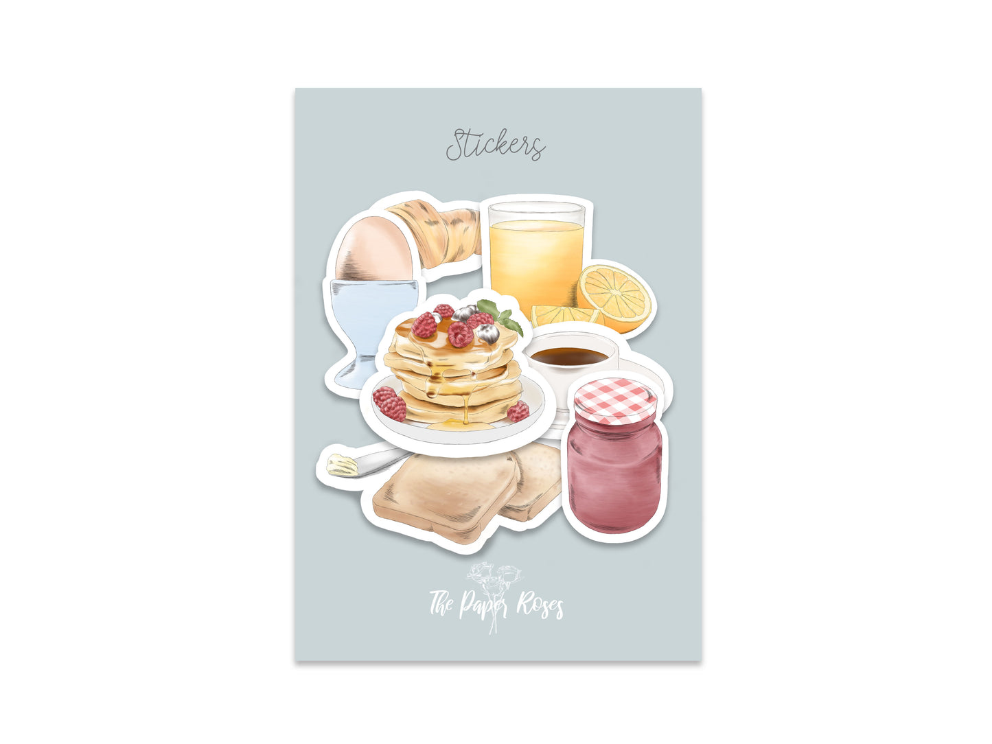Breakfast Brunch Stickers Large