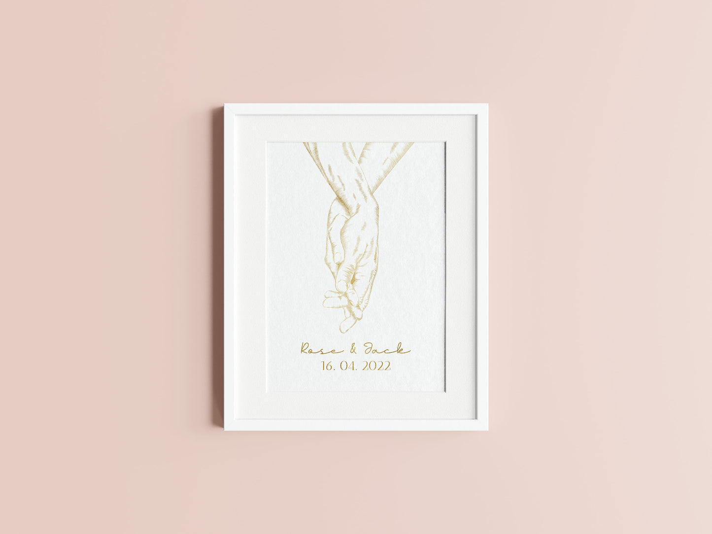 Holding Hands Foil Print