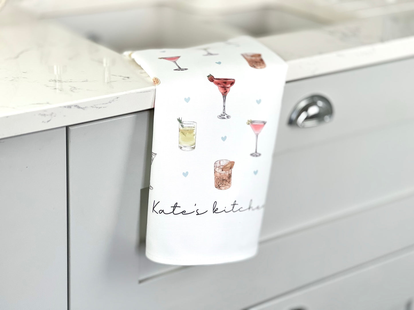Cocktail Personalised Tea Towel