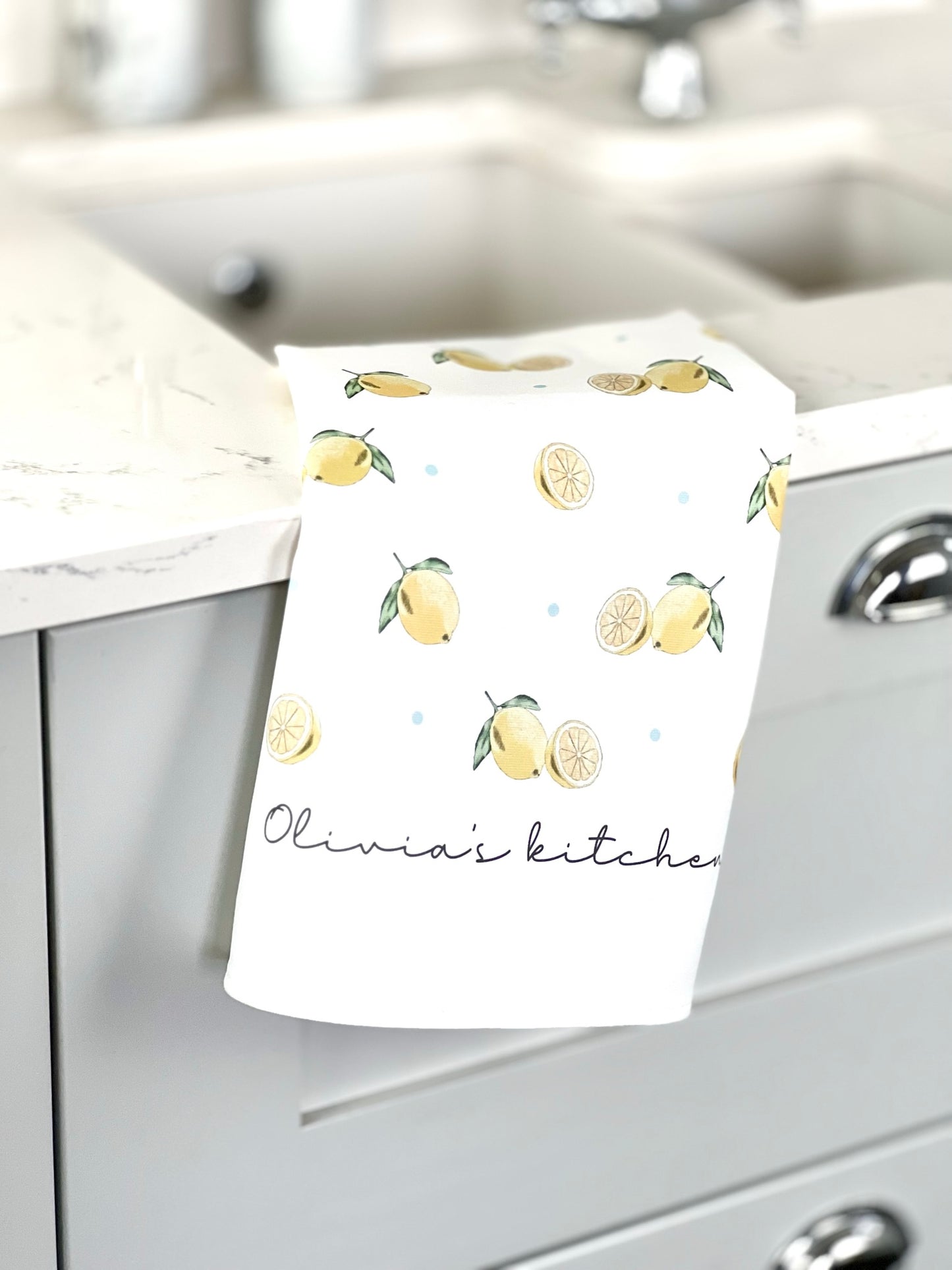 Lemons Personalised Tea Towel