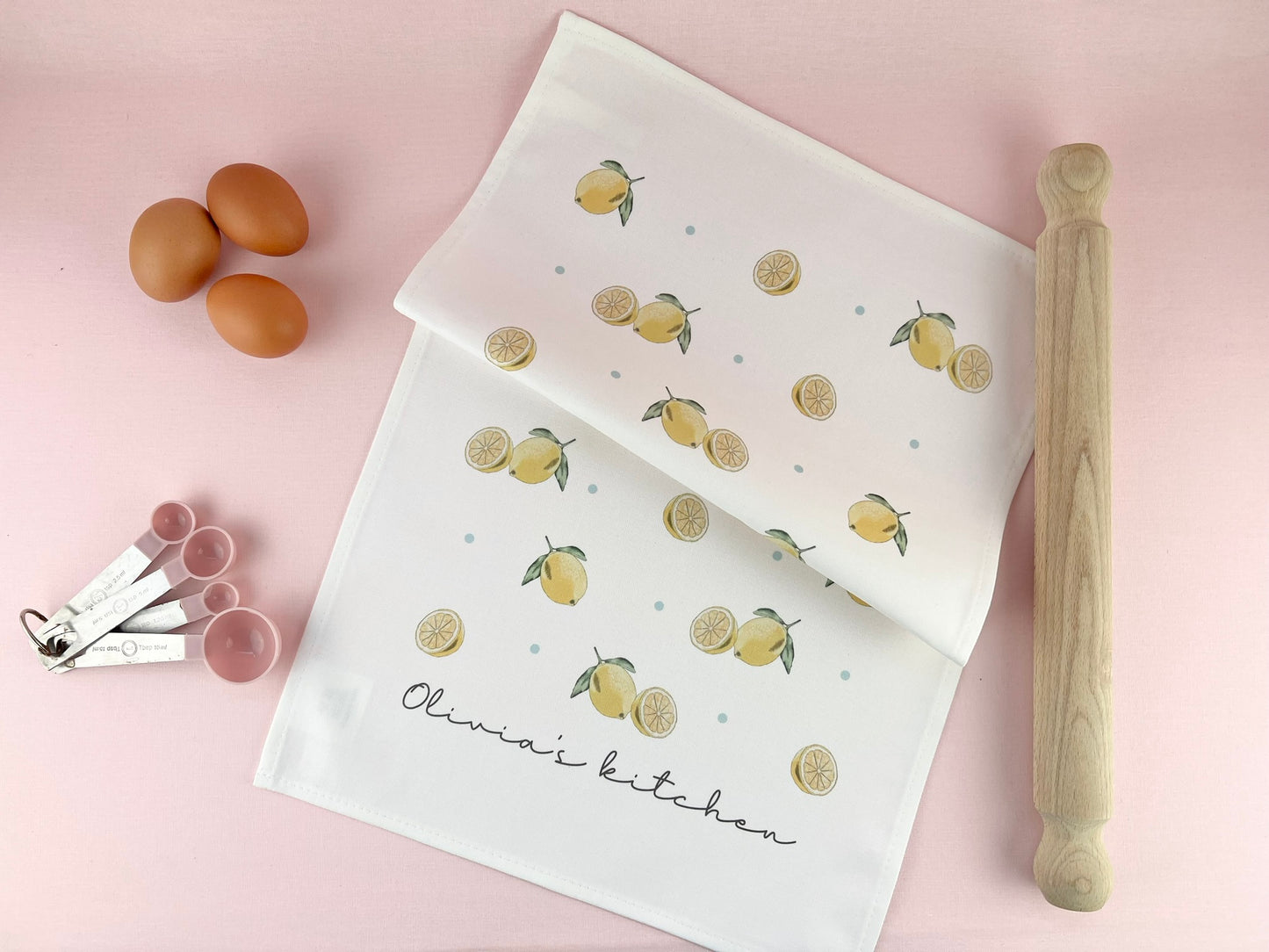 Lemons Personalised Tea Towel