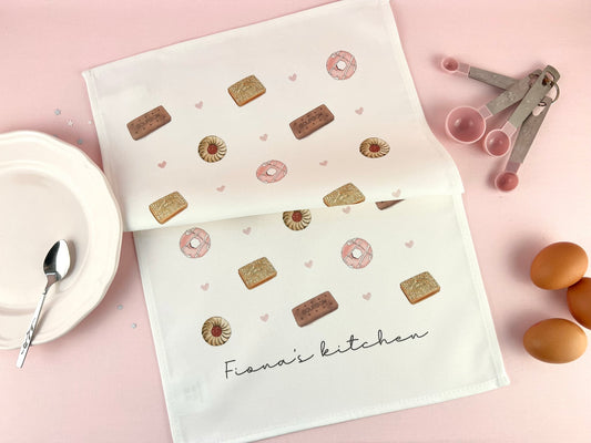 Biscuits Personalised Tea Towel