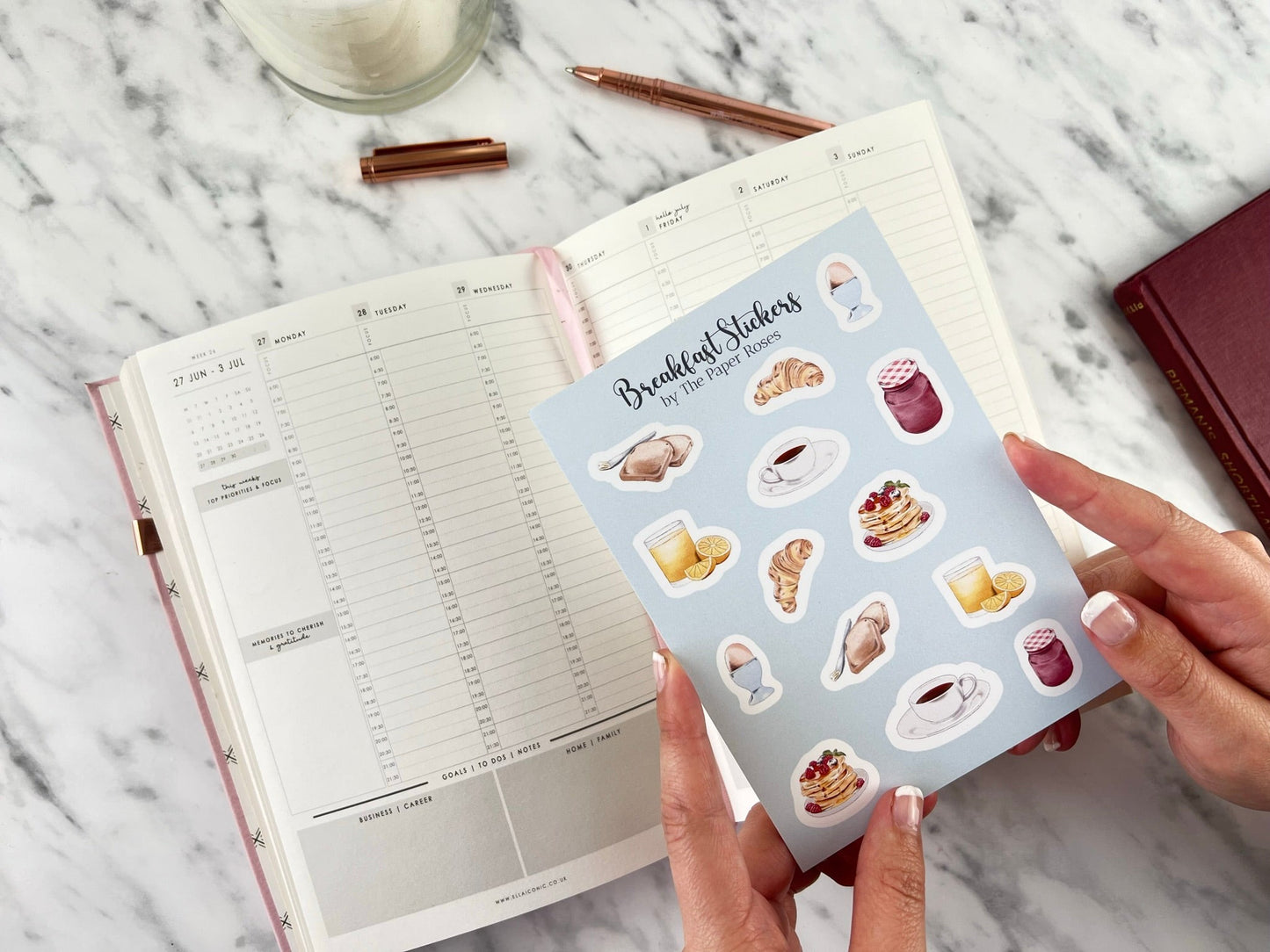 Breakfast Brunch Mini Planner Stickers