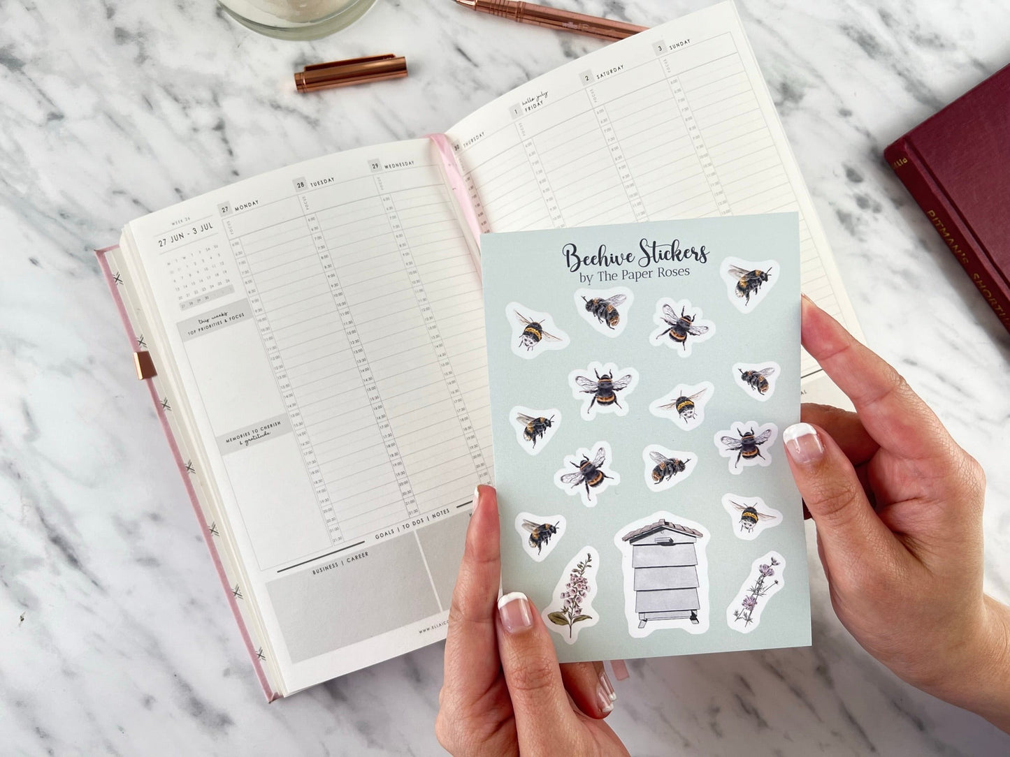 Bees Mini Planner Stickers