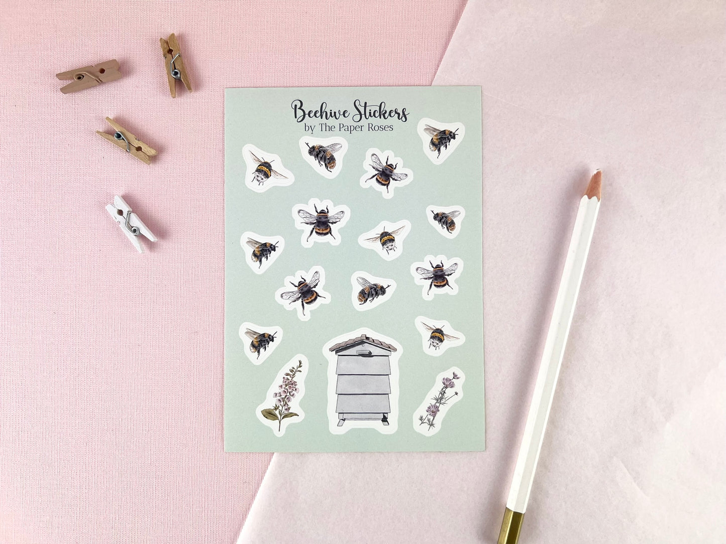 Bees Mini Planner Stickers