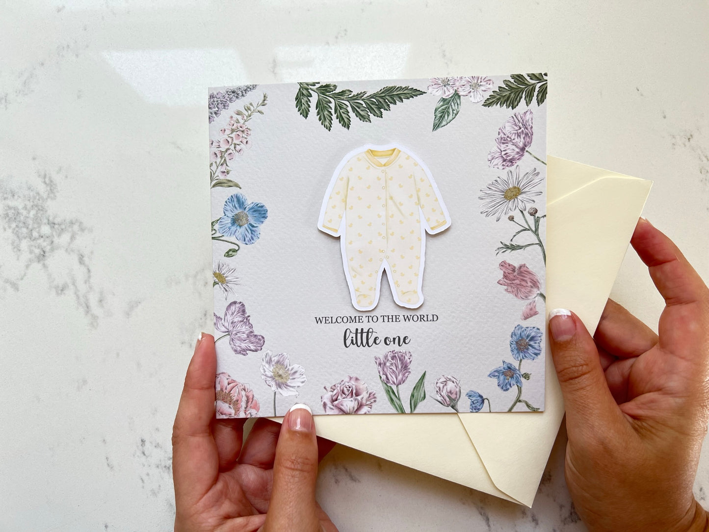 Yellow Baby Grow Card