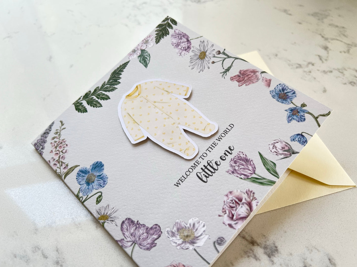 Yellow Baby Grow Card