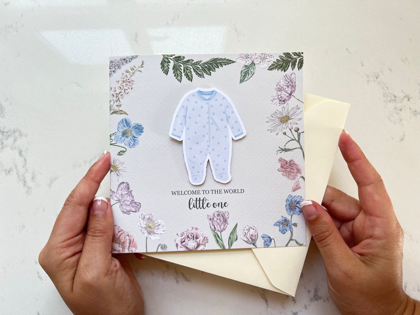 Blue Baby Grow Card