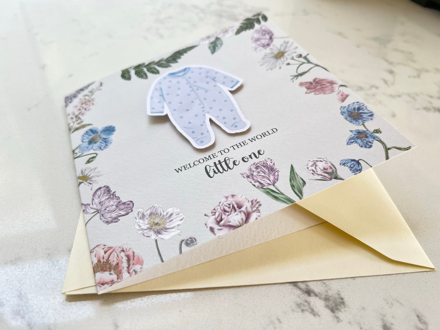 Blue Baby Grow Card