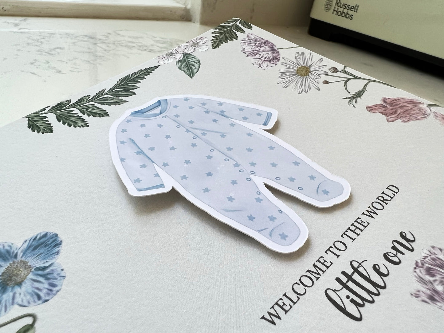 Blue Baby Grow Card