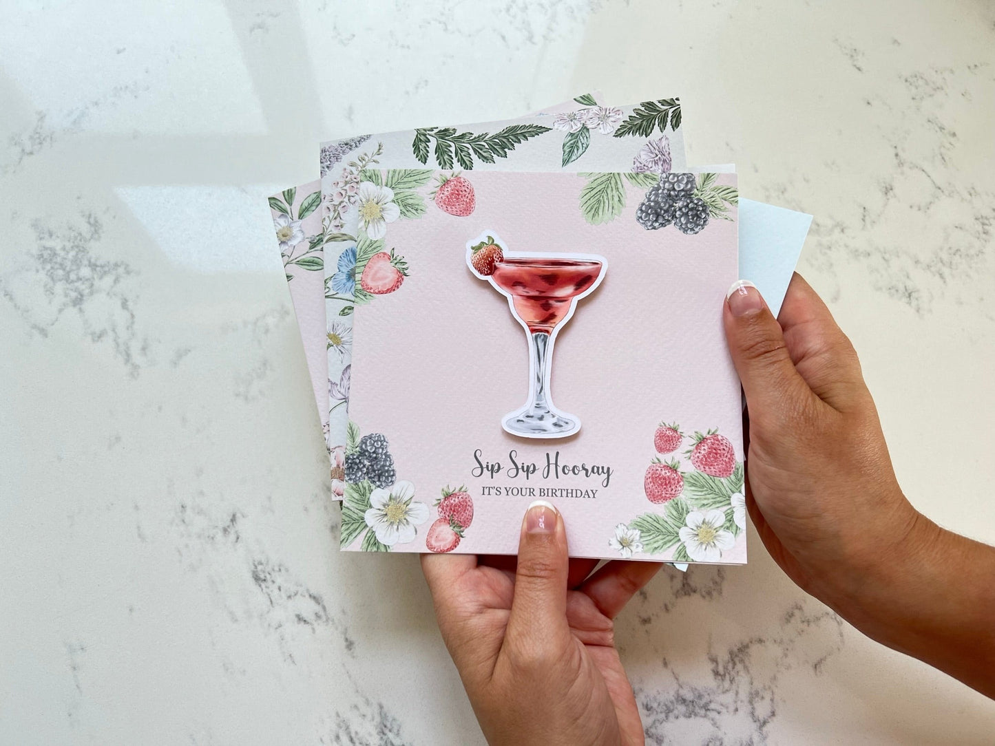 Sip Sip Hooray Cocktail Card