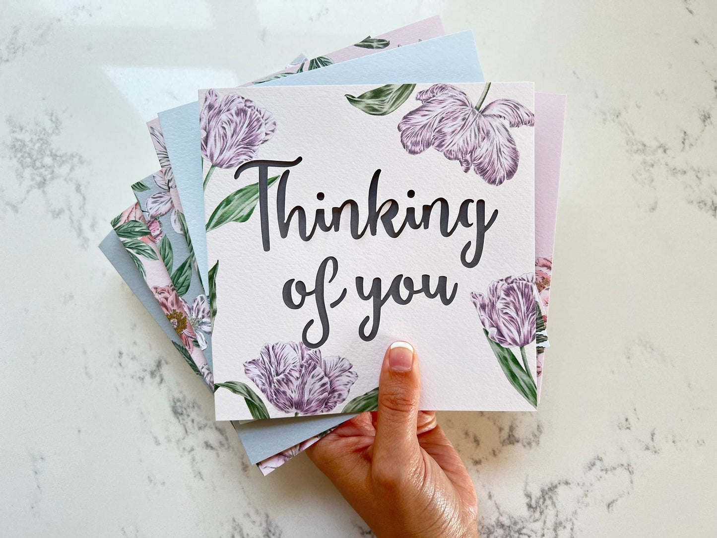 Parrot Tulip Thinking of You Papercut Card