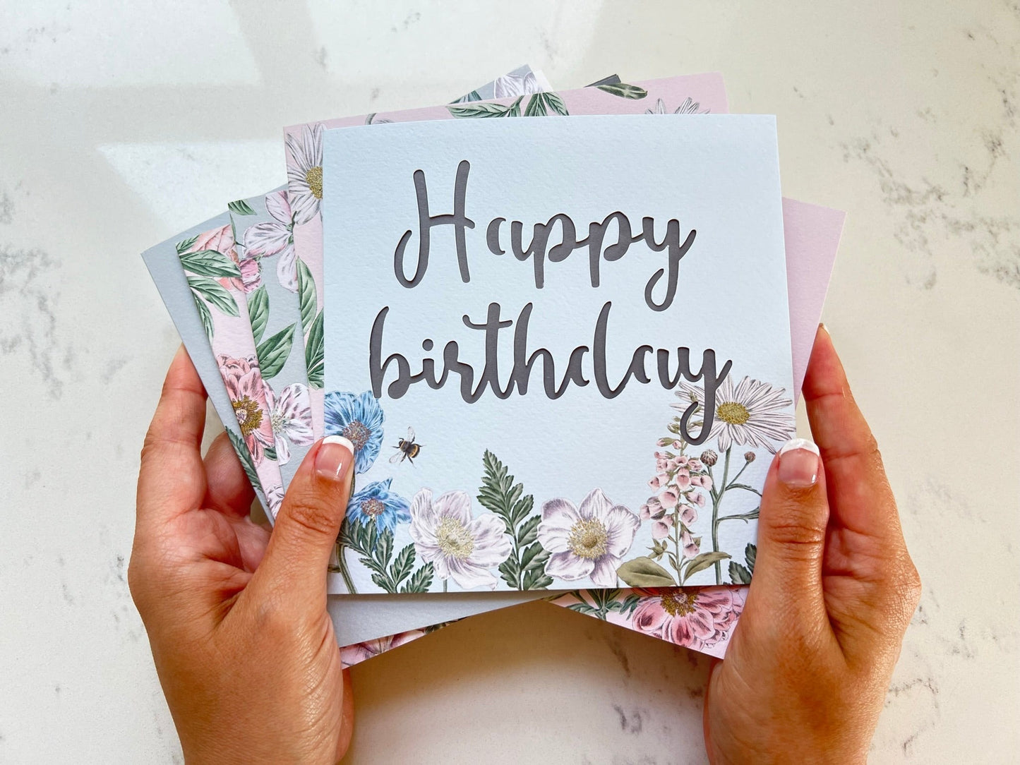 Wildflower Happy Birthday Papercut Card