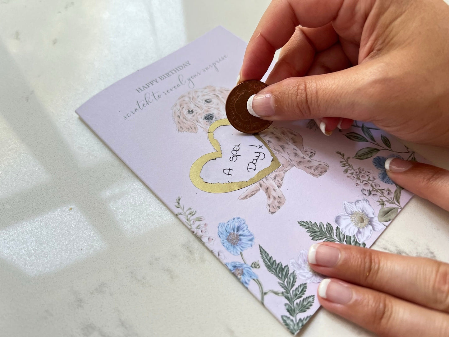 Puppy Birthday Surprise Scratch Reveal Card