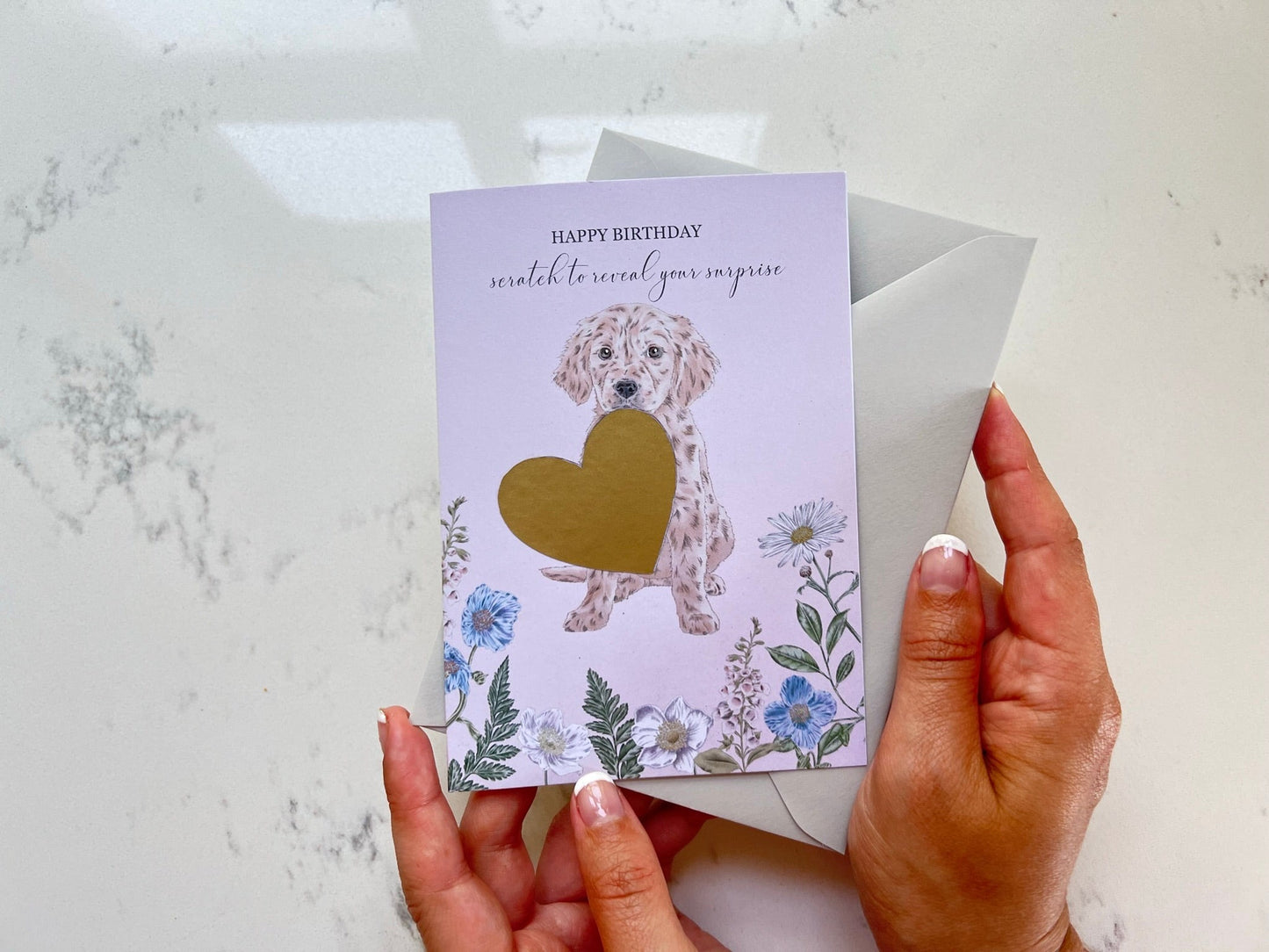 Puppy Birthday Surprise Scratch Reveal Card