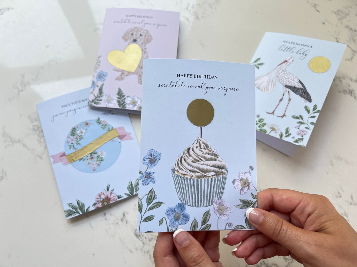 Cupcake Birthday Surprise Scratch Reveal Card