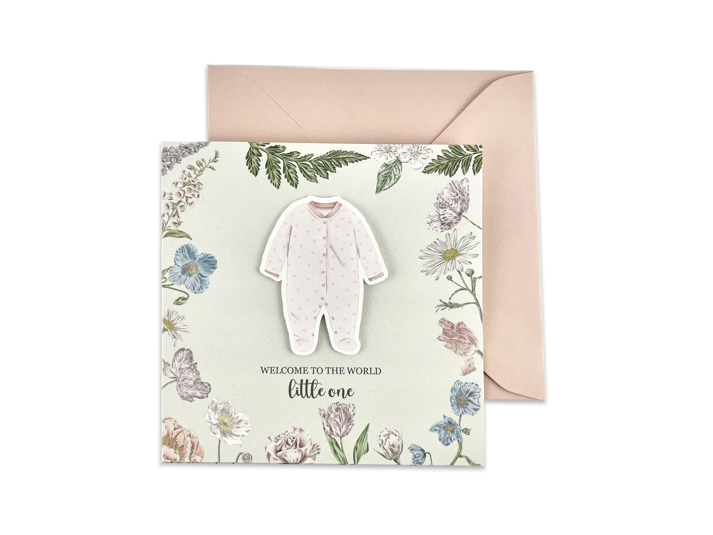 Pink Baby Grow Card