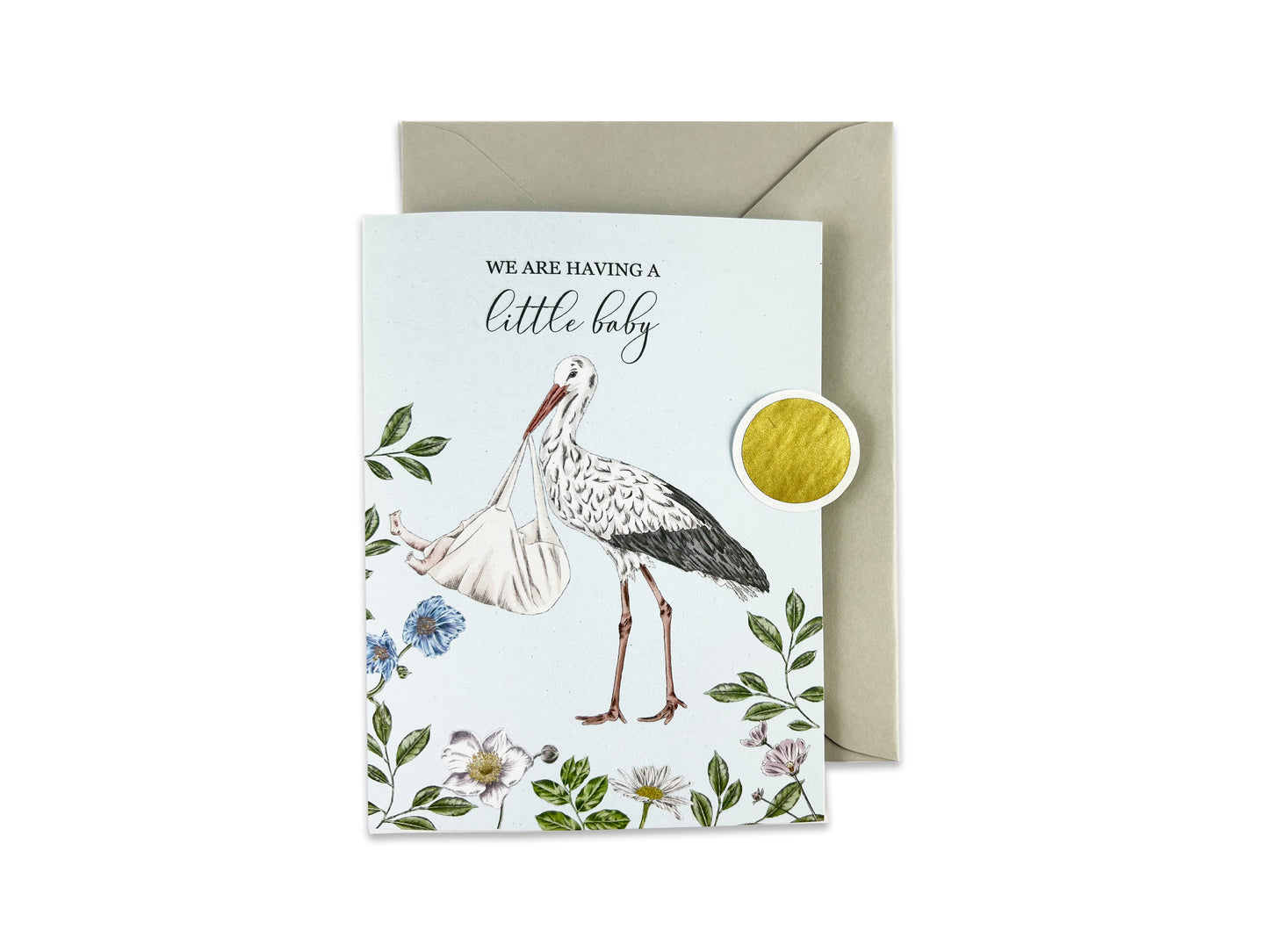 Stork Gender Reveal Surprise Scratch Card