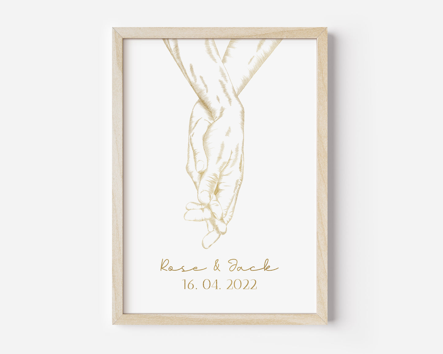 Holding Hands Foil Print