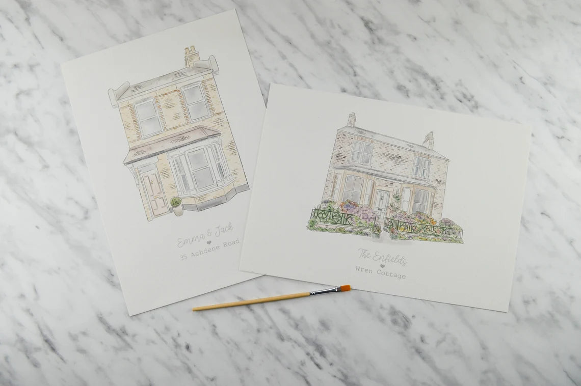 Custom House Portrait Print Unframed