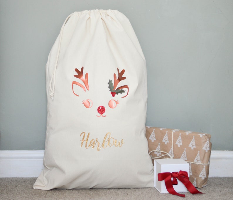 Personalised Reindeer XL Santa Sack