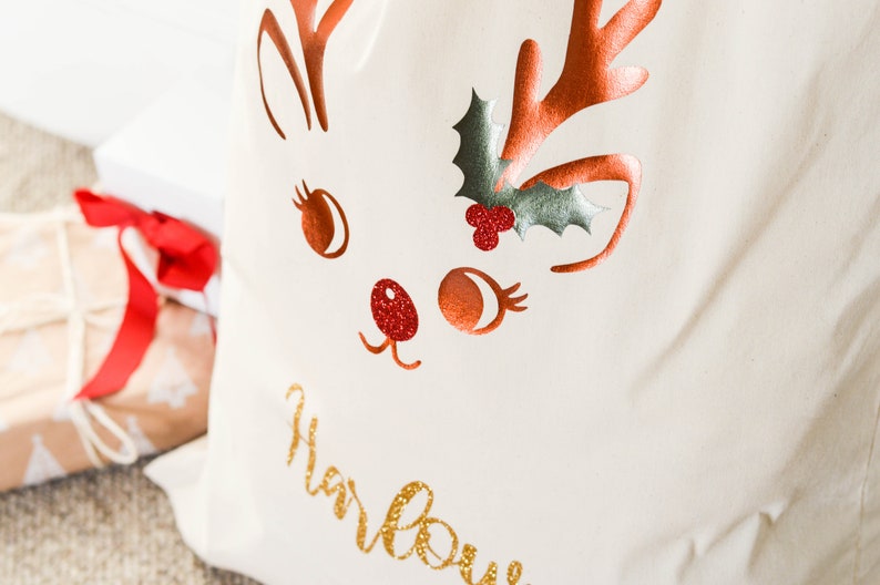 Personalised Reindeer XL Santa Sack