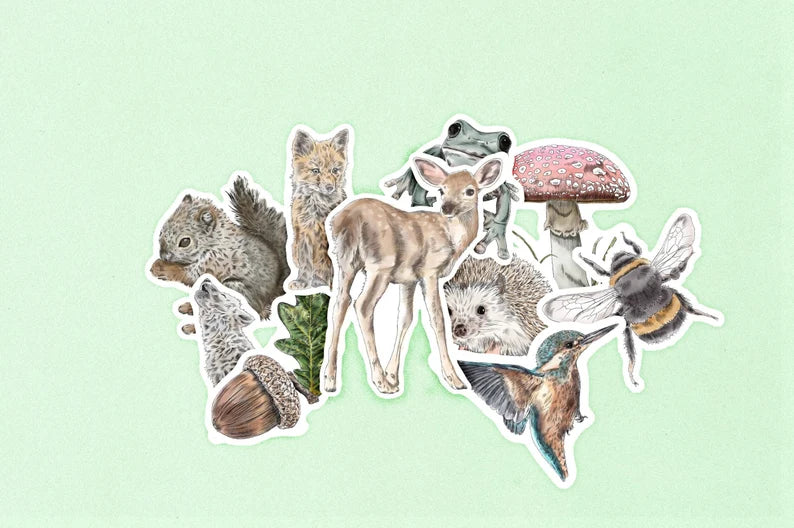 Woodland Stickers Large