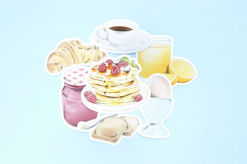 Breakfast Brunch Stickers Large