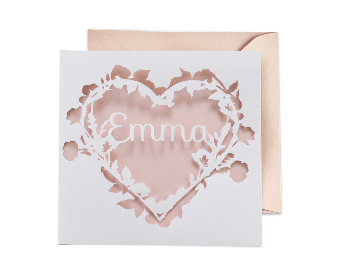 Poppy Flax Name Papercut Card
