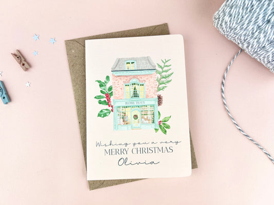 Personalised Toy Shop Christmas Card