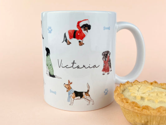 Christmas Dogs Personalised Mug