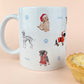 Christmas Dogs Personalised Mug