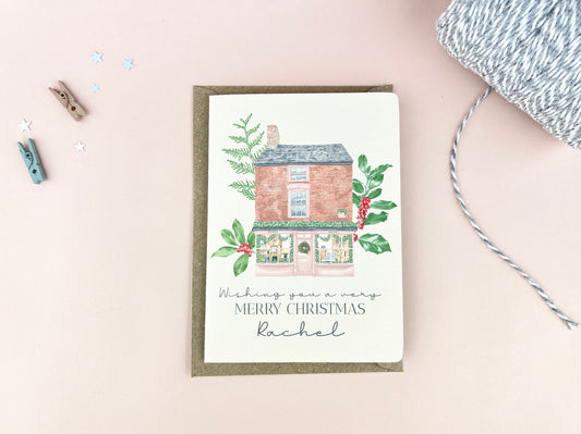 Christmas Book Shop Personalised Card