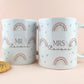 Rainbow Mr and Mrs Wedding Mugs