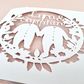 Personalised Twin Baby Grow Papercut Card
